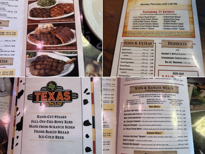 Texas Roadhouse Menu