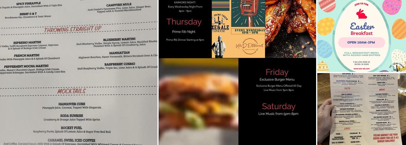 Axe & Ale Taphouse Menu