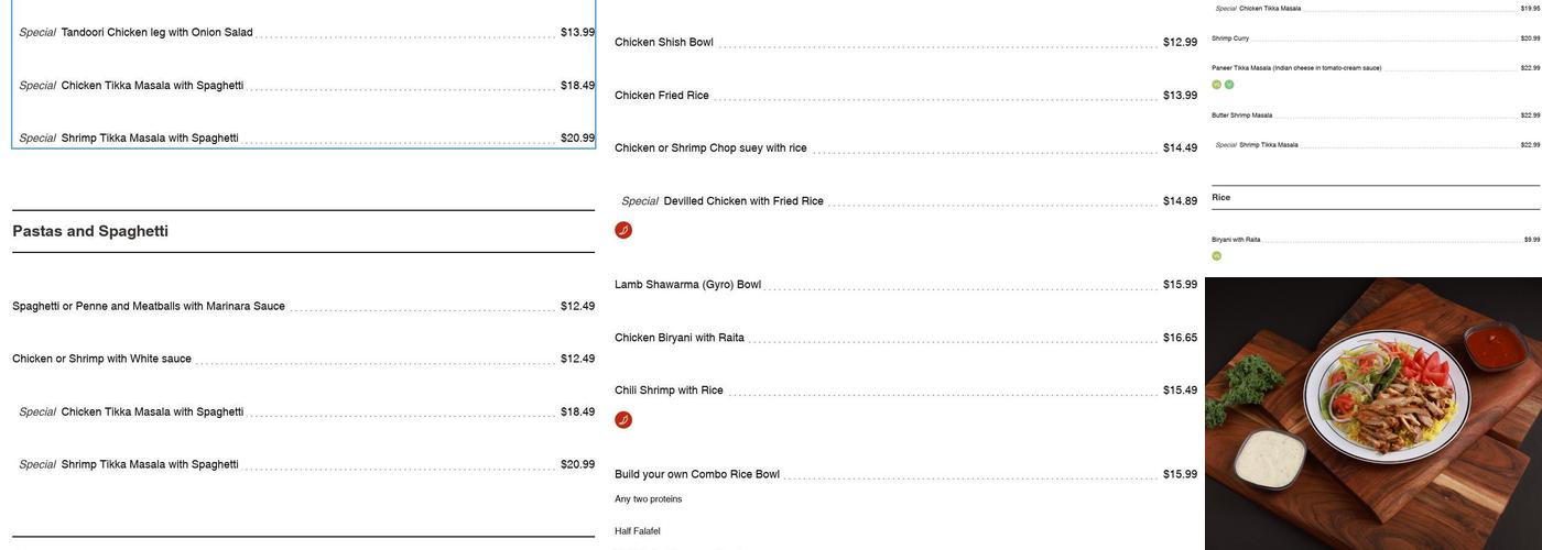 Grebe's Kitchen Menu