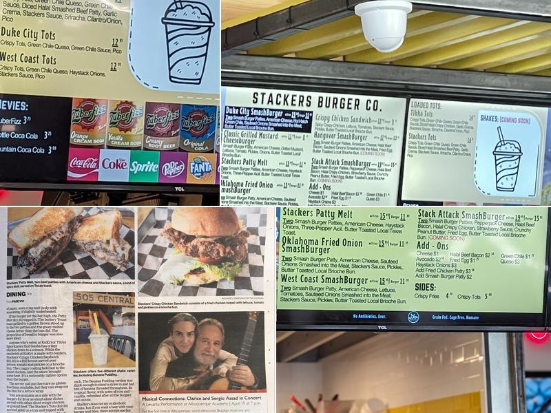 Stackers Burger Co. Menu