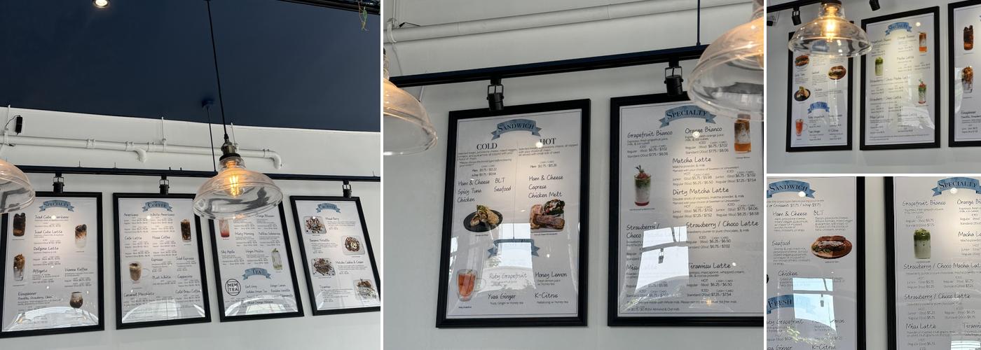 18.5 gram coffee Menu