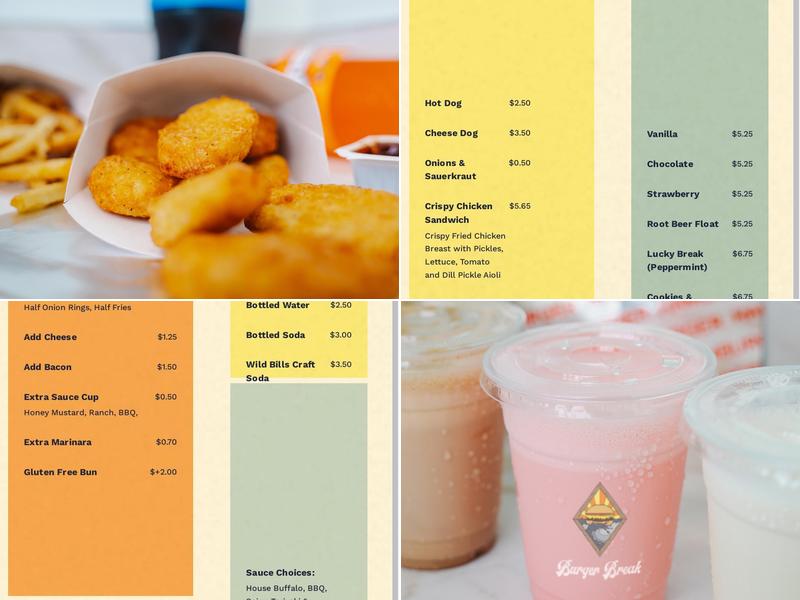 Burger Break Menu