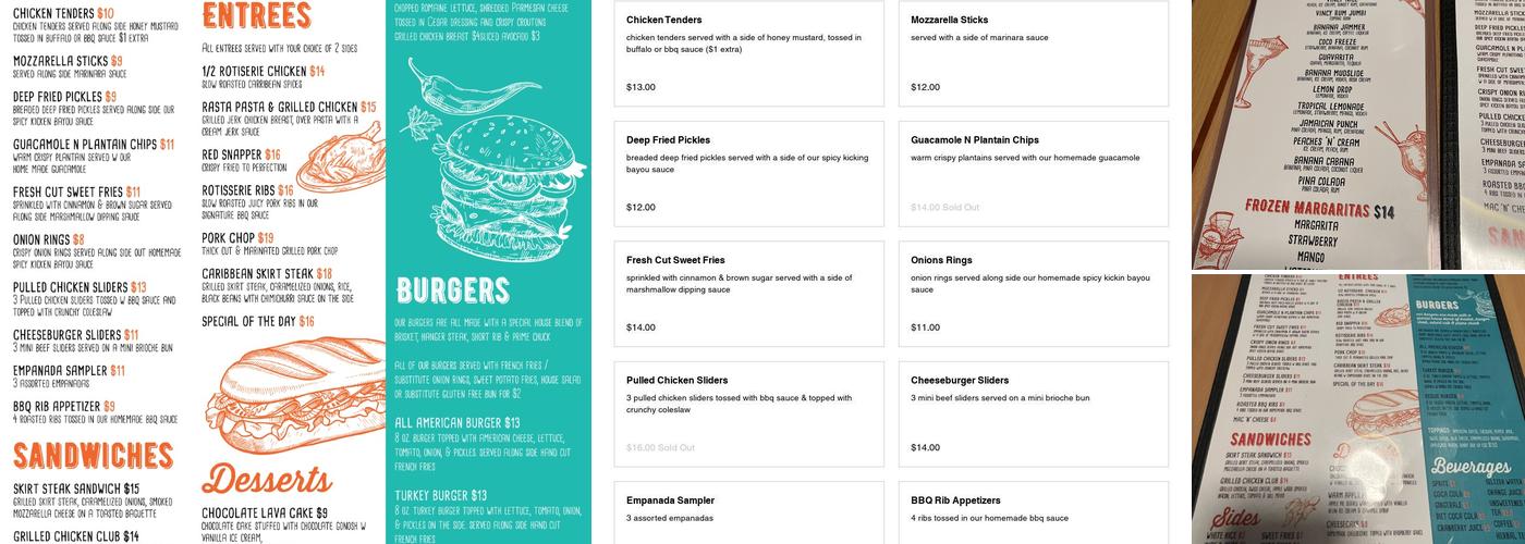 Woodzzy Bar & Restaurant Menu