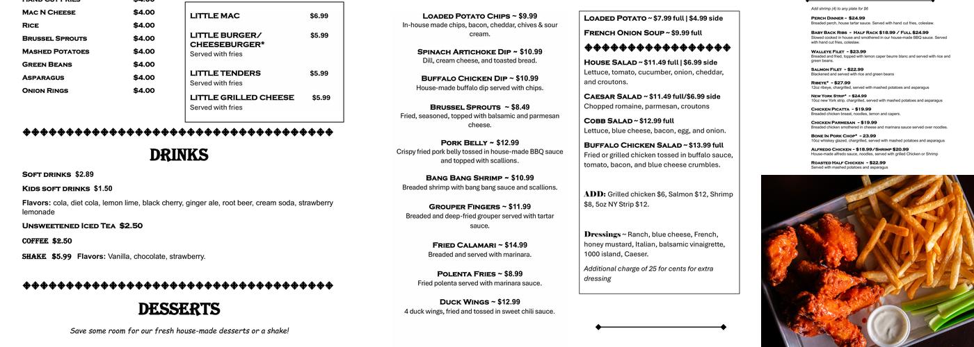 The MacStack Tavern Menu