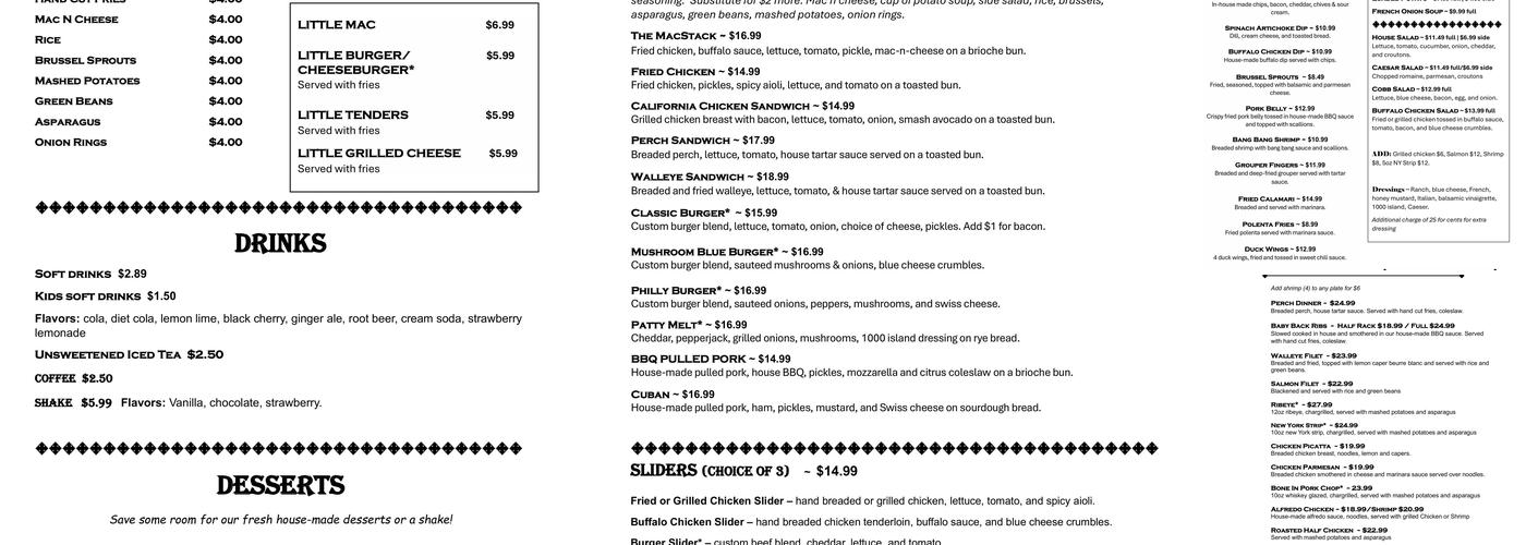 The MacStack Tavern Menu