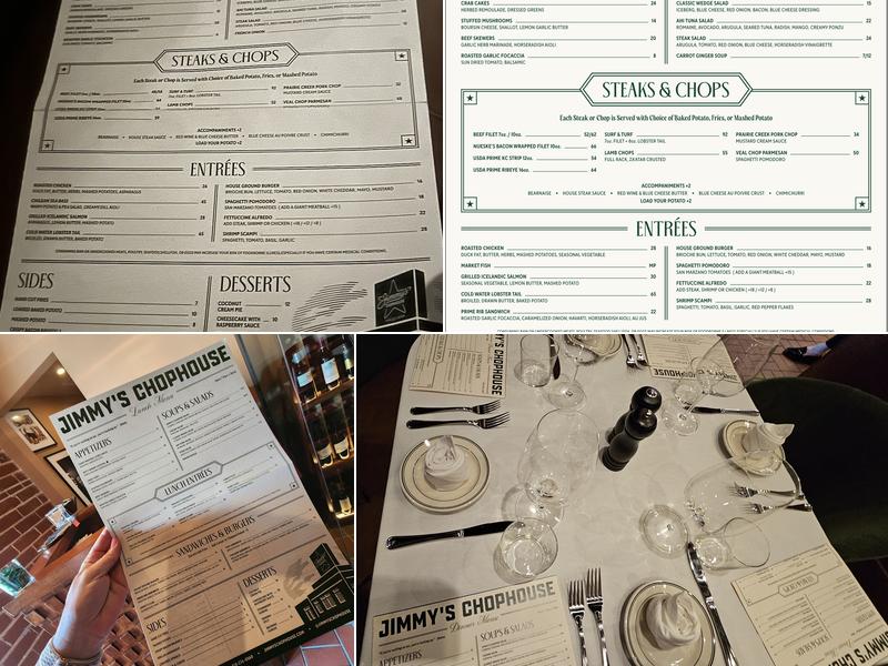 Jimmy's Chophouse Menu