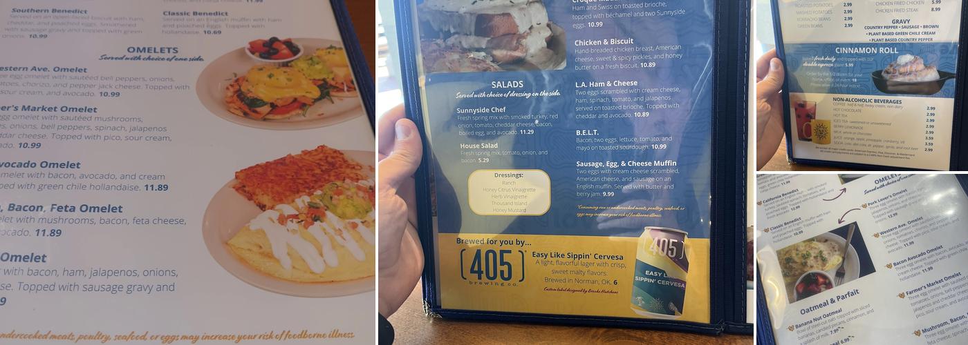 Sunnyside Diner Menu