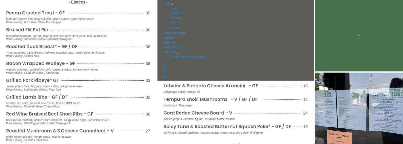 feast Menu