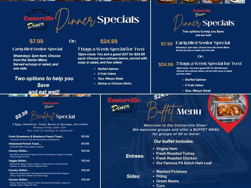 Centerville Diner 2 Menu