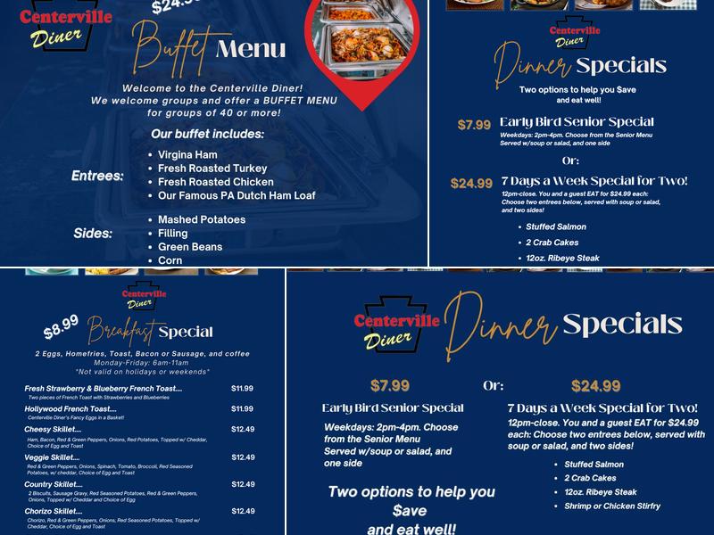 Centerville Diner 2 Menu