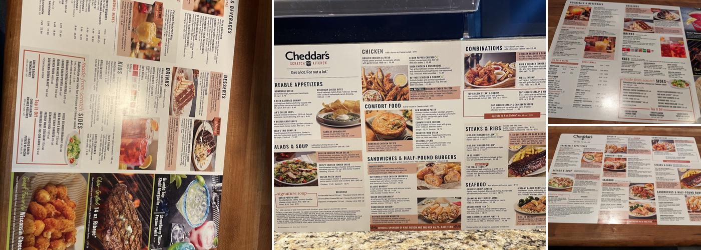 Cheddar's Scratch Kitchen Menu