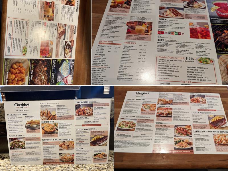 Cheddar's Scratch Kitchen Menu