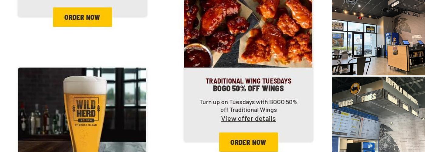 Buffalo Wild Wings 'GO' Menu