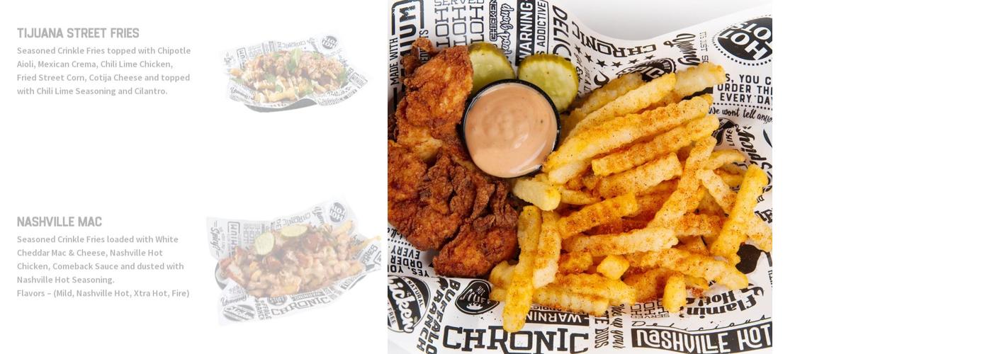 Chronic Fries Menu