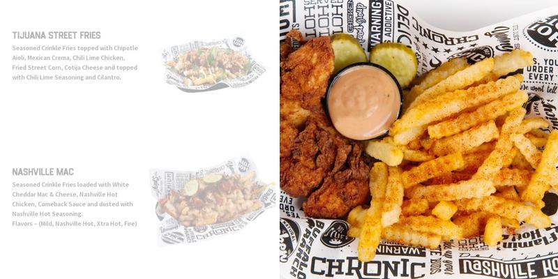 Chronic Fries Menu