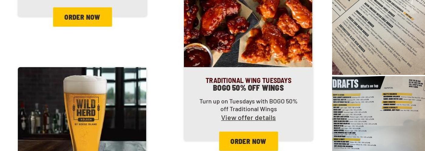 Buffalo Wild Wings Menu