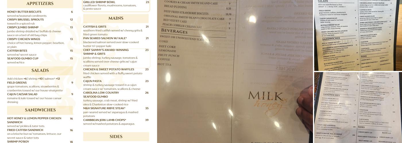 Milk & Honey Cafe - Colonial Heights Menu