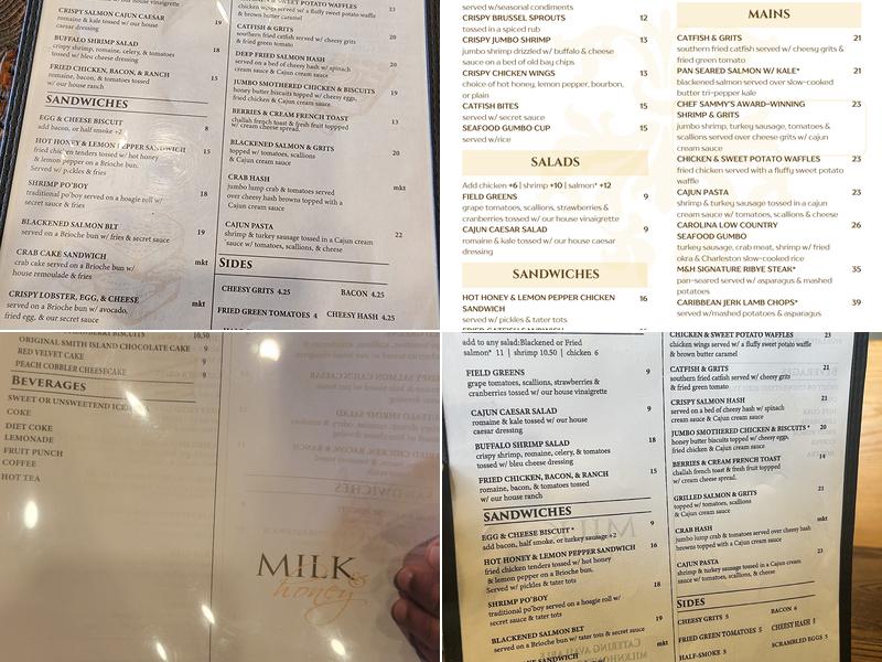 Milk & Honey Cafe - Colonial Heights Menu