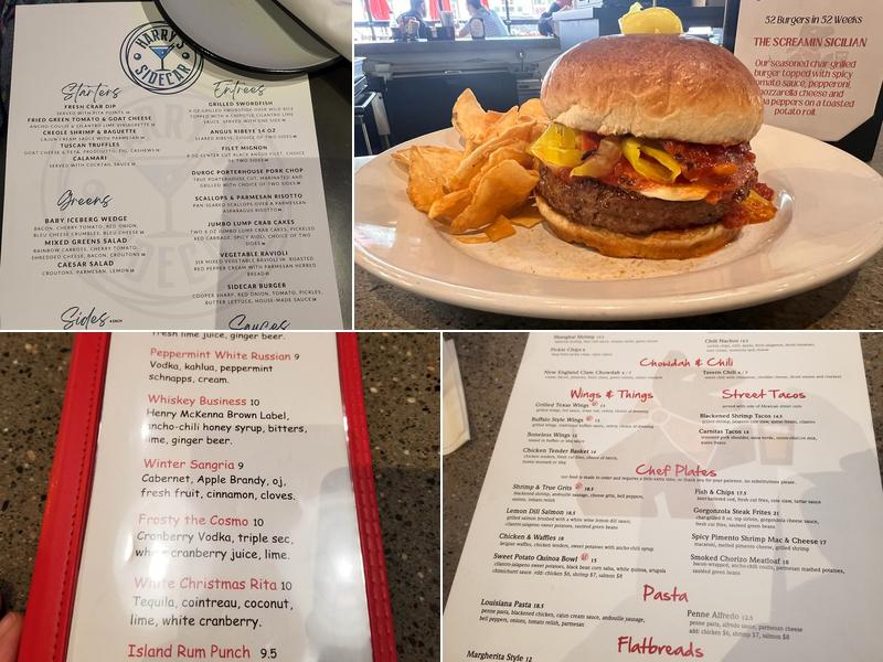 Harry's Sidecar Menu