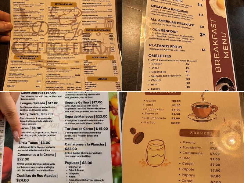 Don Jose's Kitchen Menu
