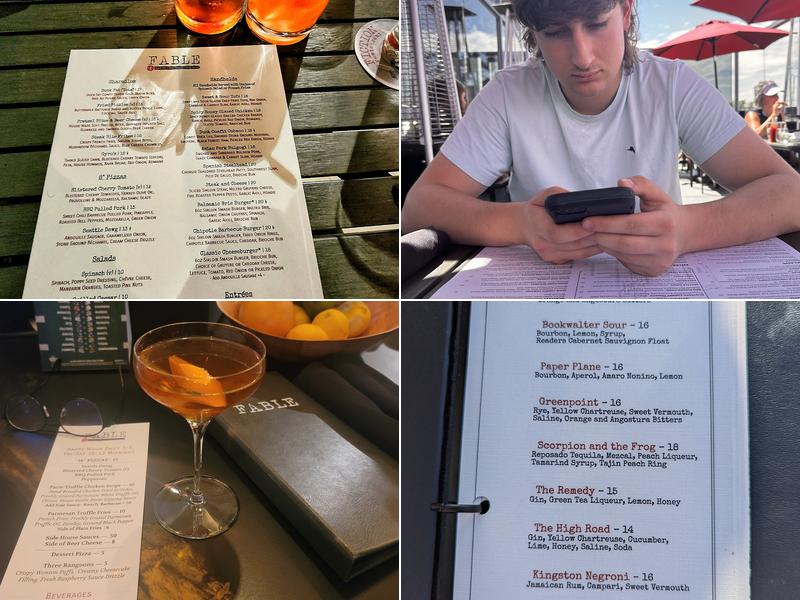 Fable: Craft Bar, Wine Saloon, Food Joint Menu