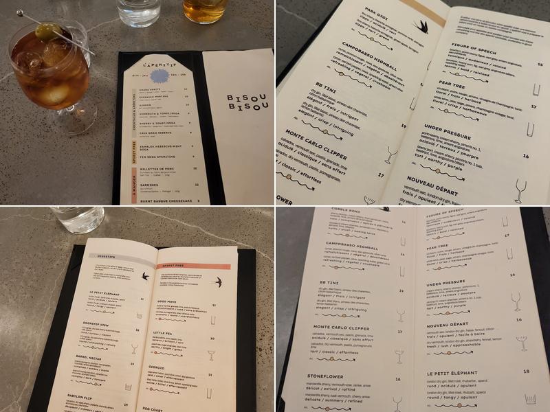 Bar Bisou Bisou Menu