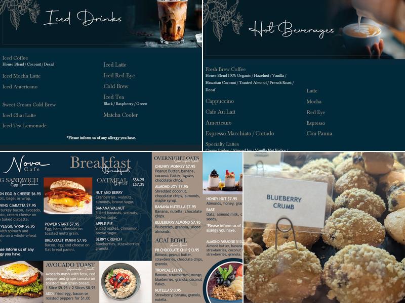 Nova Cafe Menu
