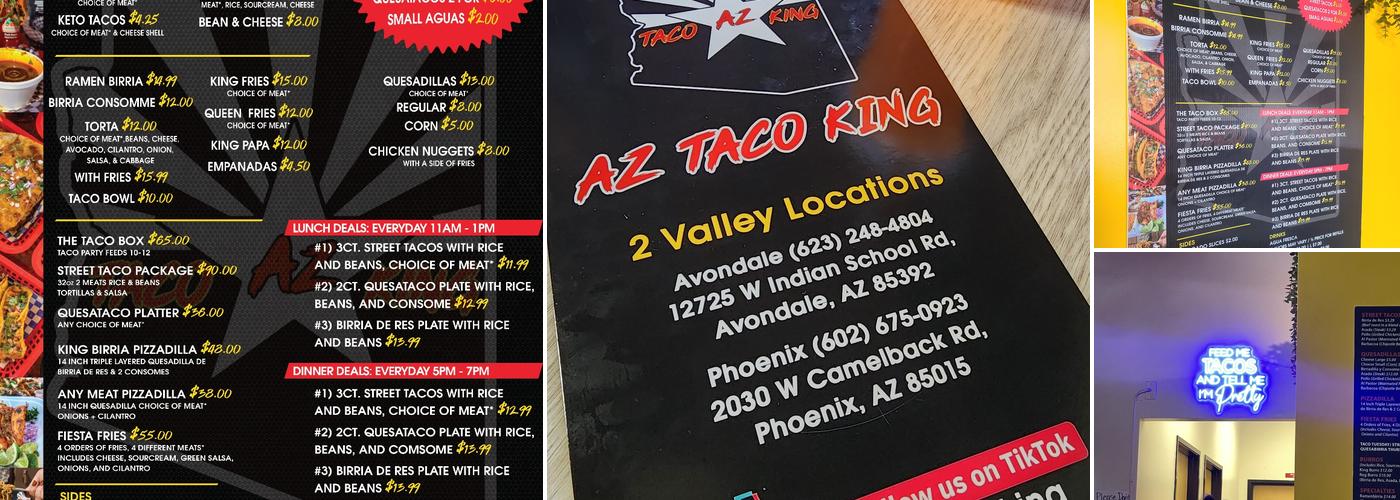 Az Taco King Avondale Menu