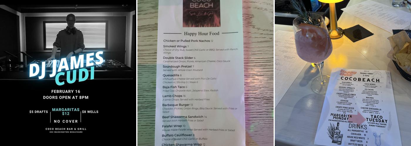 COCOBEACH SPORTS BAR & GRILL Menu