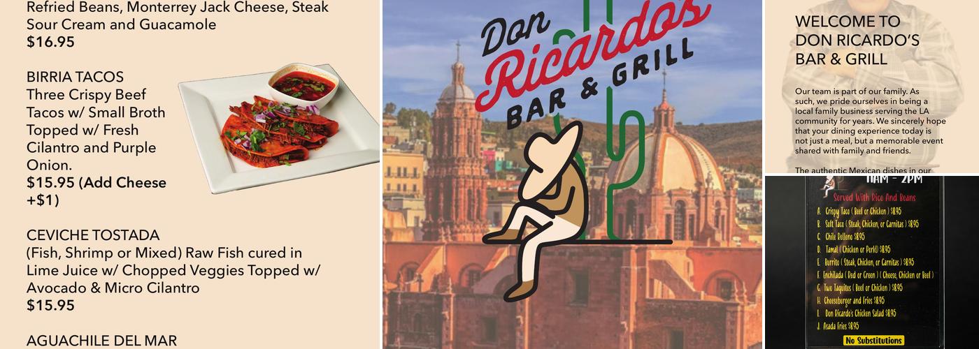 Don Ricardo's Bar & Grill Menu