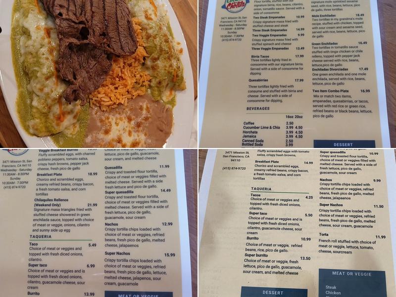 Cocina Mamá Cholita Menu