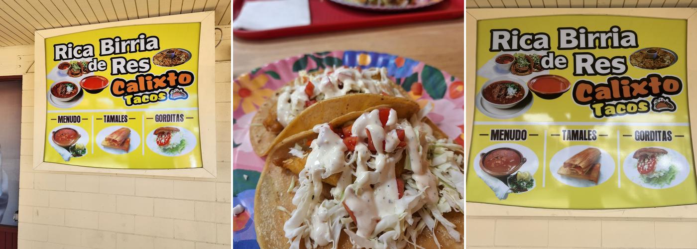 Calixto Tacos Menu