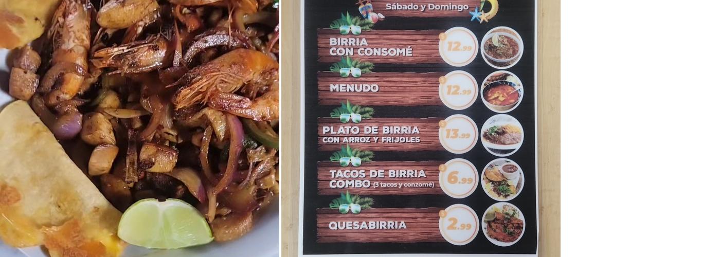 Mariscos El Karman Menu