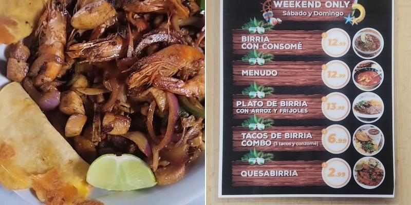 Mariscos El Karman Menu