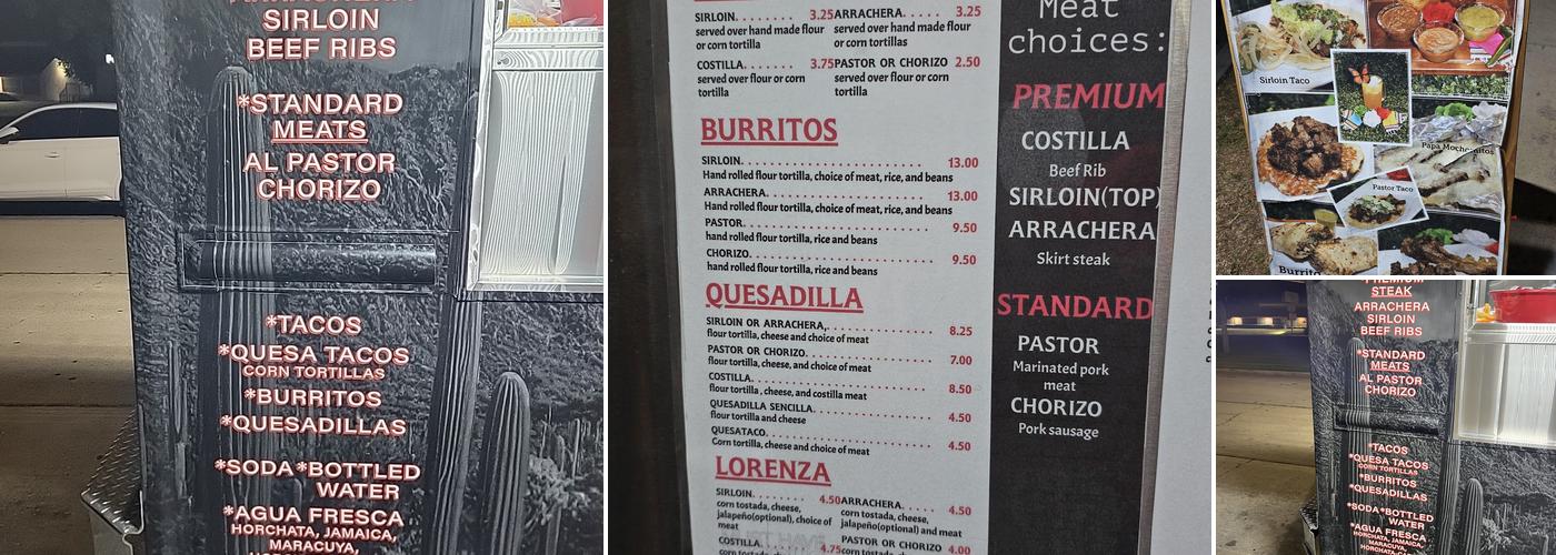 Mochomitos Asador Menu