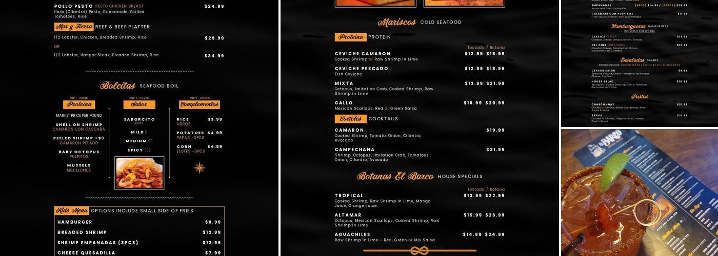 El Barco Menu
