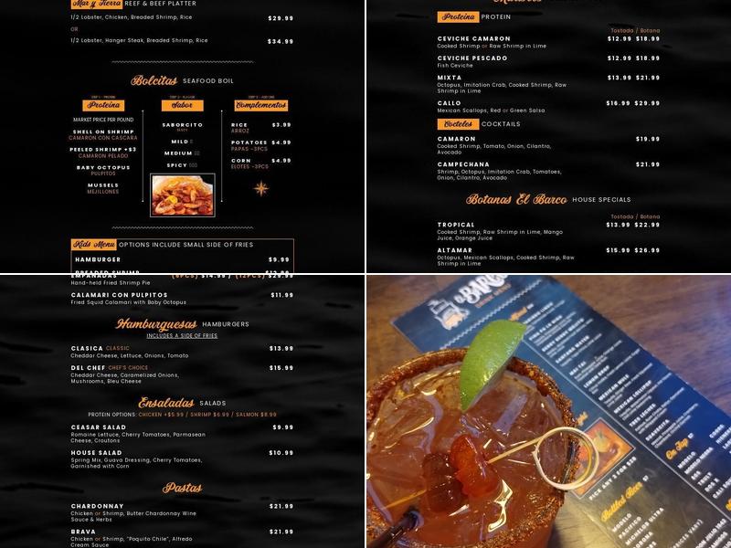 El Barco Menu