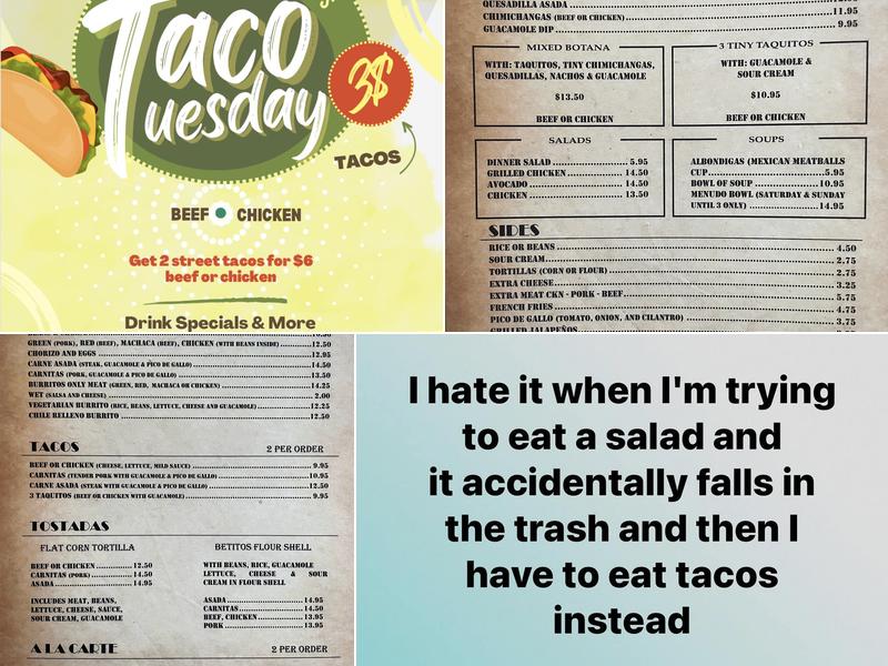 Lorena D’s Mexican Menu