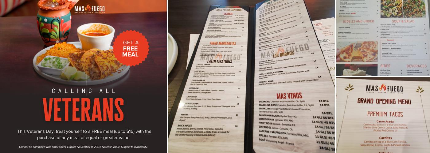 Mas Fuego - Sacramento Menu