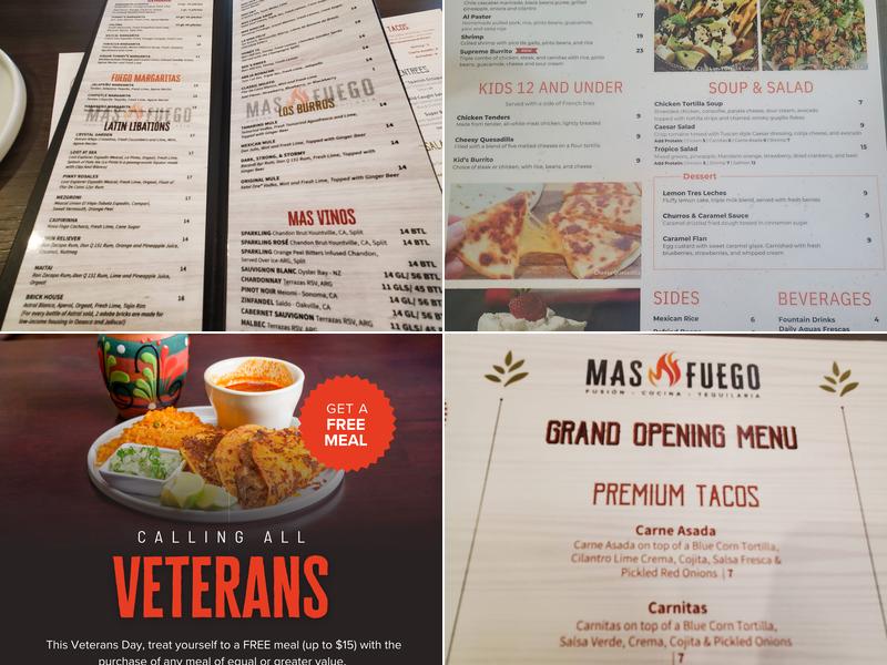 Mas Fuego - Sacramento Menu