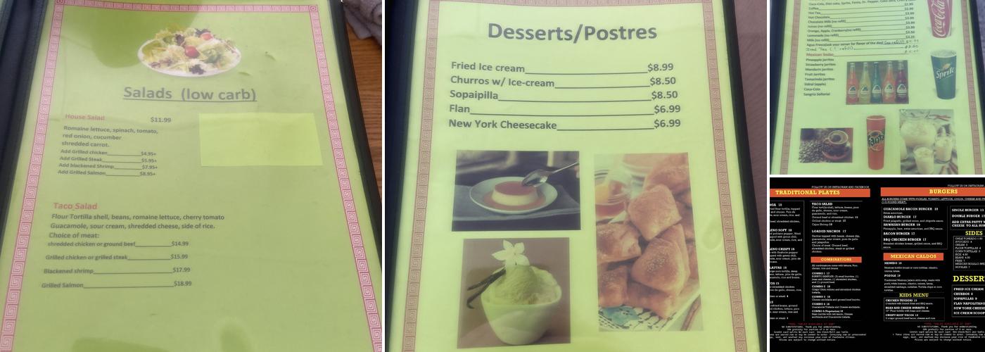 Don Dany Mexican Grill & Bar Menu