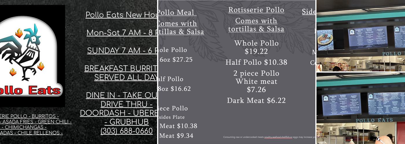 Pollo Eats Menu