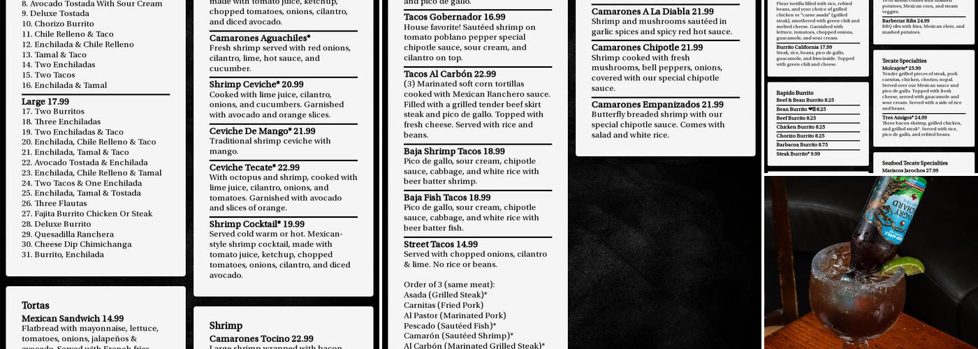 Tecate Grill Severance Menu