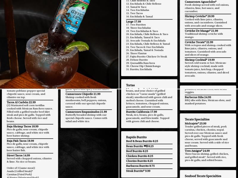 Tecate Grill Severance Menu