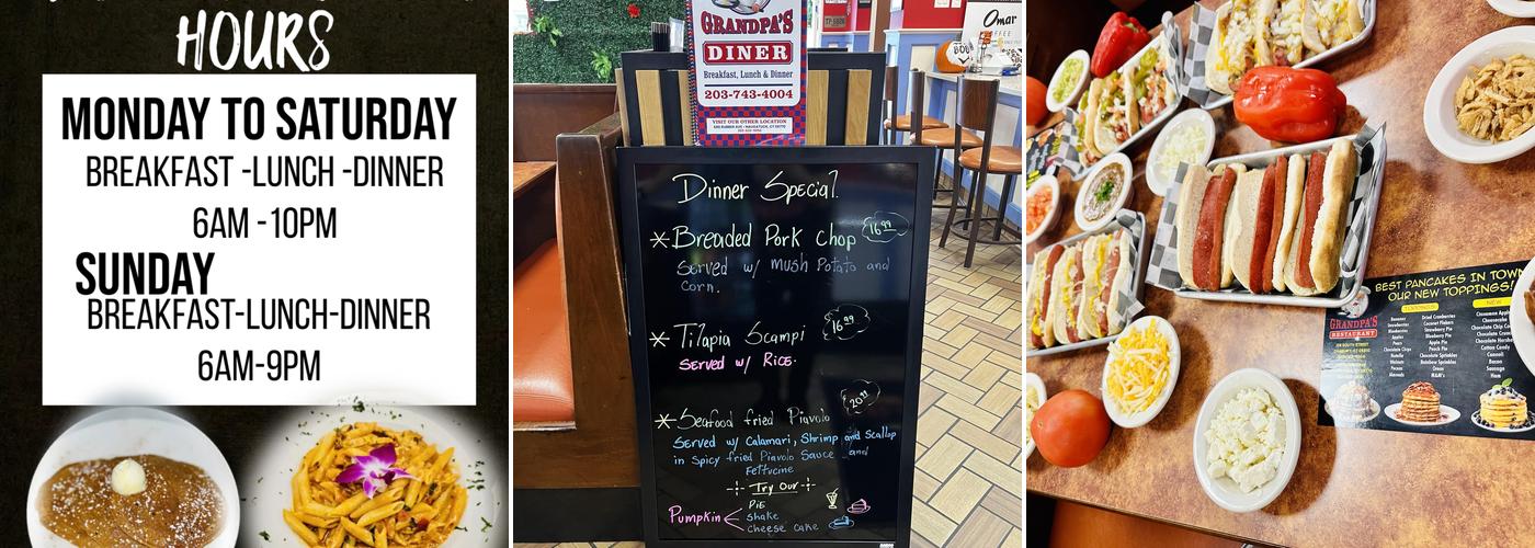 Grandpa’s Diner of Danbury Menu