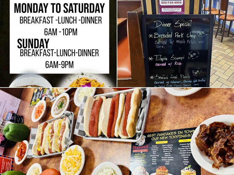 Grandpa’s Diner of Danbury Menu