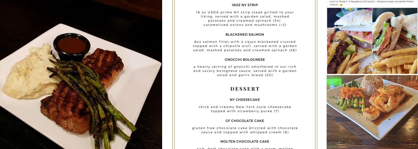 Brady's Pub & Restaurant Menu