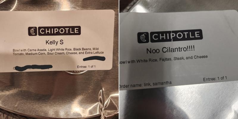 Chipotle Mexican Grill Menu