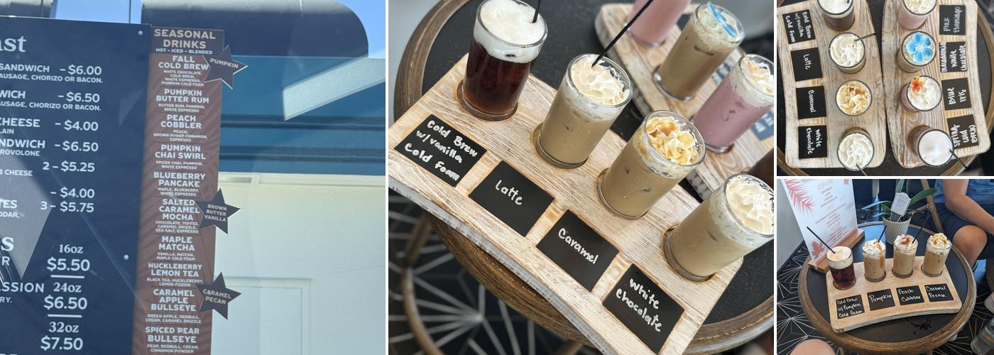 The blend coffee and cocktail Menu