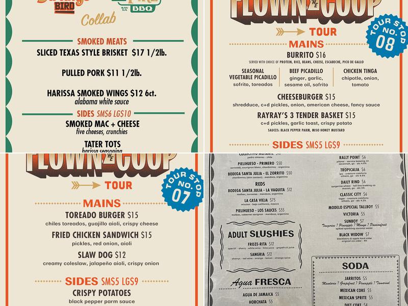 Strange Bird Savannah Menu